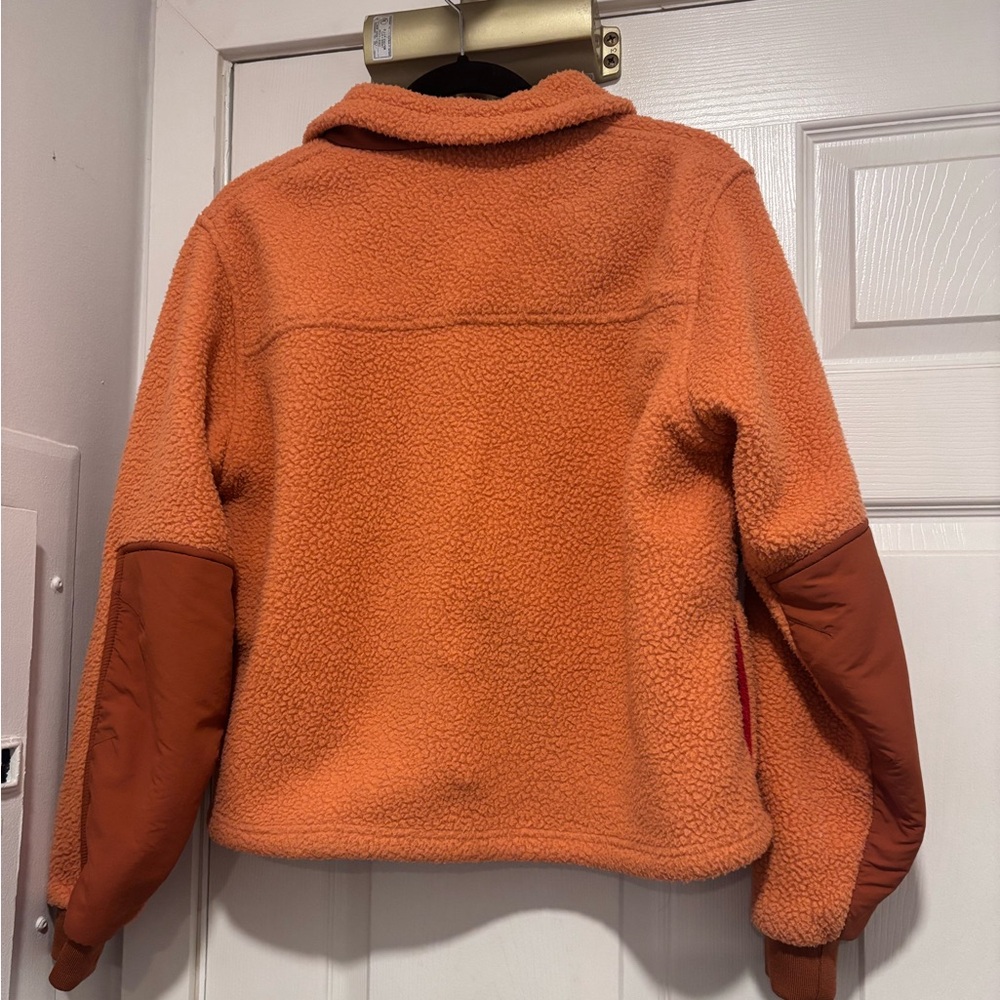 Topo Designs Orange Sherpa Half-Zip Pullover - Picture 3 of 3